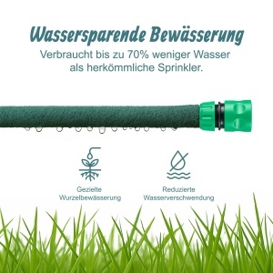 Tub de irigare Relaxdays, 10 m, verde, flexibil, economisire apa - Img 2