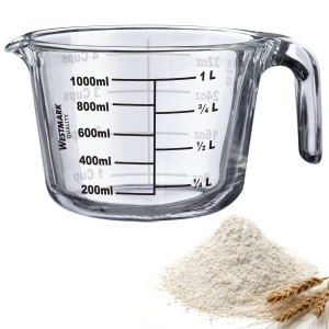 Ulcior de masurare Westmark volum de umplere 05 l pentru cuptor cuptor cu microunde congelator sticla borosilicata transparentnegru 30622260 - Img 2