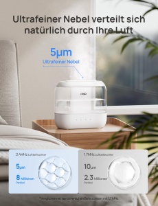 Umidificator Dreo 4L Cool Mist cu Difuzor de Ulei si Lumina de Noapte 36H Autonomie - Img 4
