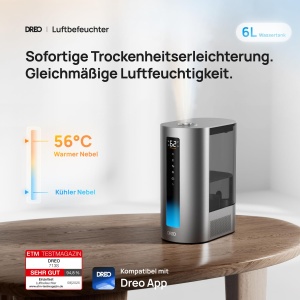 Umidificator Dreo HM713S, 6L, Nebulizare Calda si Rece, Control Inteligent - Img 2