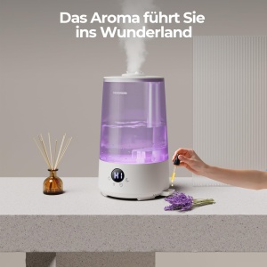 Umidificator Homvana H101 36L SilentSpray Tehnologie 16dB Aromaterapie Gri - Img 7