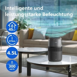 Umidificator Philips NanoCloud HU560003, 4.5L, Negru, pentru camere de pana la 50m - Img 4