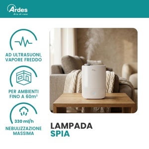 Umidificator Ultrasunete Ardes NEBULO AR8U10, 4L, 30W, Alb - Img 4