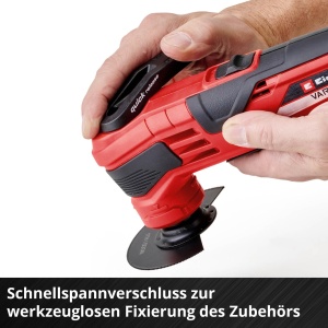 Unealta multifunctionala cu acumulator Einhell VARRITO Power X-Change (Li-Ion, 18 V, 22.000 pana la 40.000 min-1, electronica de viteza, blocare cu eliberare rapida, suport magnetic pentru scule, fara baterie si incarcator) - Img 9