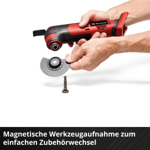 Unealta multifunctionala Einhell TE-MG 181 Li-Solo 18V schimb rapid accesorii vibratii reduse - Img 8