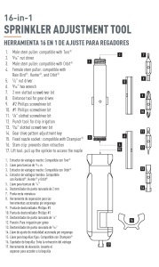 Unealta pentru reglaj sprinklere Orbit 16 in 1, cu maner confortabil si accesorii incluse - Img 5
