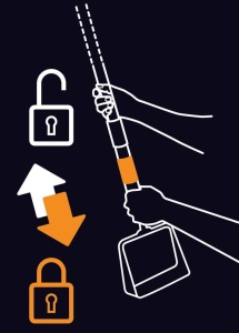 Unelte de dezgropat iarba Fiskars QuikFit, 25 cm, lama din otel, negruportocalie - Img 4