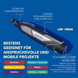 Unelte multifunctionale Dremel 8240, 12V, 2Ah, cu 65 accesorii - Img 2