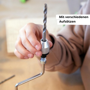 Unelte pentru copii HABA Terra Kids - Set de lucru din lemn, 2 burghie, ergonomic - Img 5
