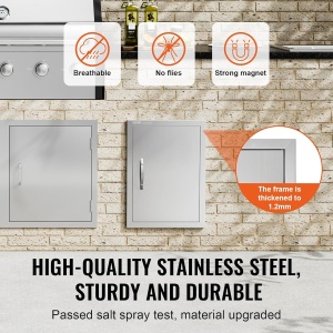 Usa de acces pentru exterior VEVOR, 407 x 559 x 46 mm, din otel inoxidabil, cu maner ergonomic - Img 3