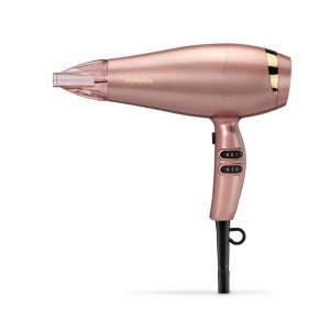 Uscator de par BaByliss 2100W Rose Gold, tehnologie ionica, 3 temperaturi