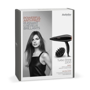 Uscator de par BaByliss D570DE Turbo Shine 2200W, design flexibil, durabilitate ridicata - Img 2