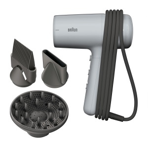 Uscator de par Braun HD2.35, 2200 W, cu difuzor si 3 temperaturi, gri