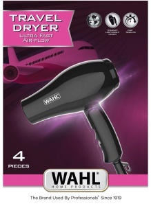 Uscator de par calatorie Wahl, 1000W, pliabil, negru, 296g - Img 6