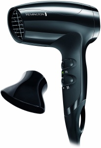 Uscator de par Remington [extrem de mic] Compact (1800 wati, design foarte compact si dimensiuni practice - ideal pentru calatorii, inclusiv duza de coafare, 3 setari de incalzire si 2 setari separate ale ventilatorului, setare eco) D5000