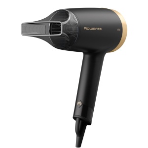 Uscator de par Rowenta CV1811 Express Style | 1900 Effiwatt | 2 Setari | Tehnologia ionilor | Puternic | Buton aer rece | Cablu de alimentare de 1,8 m | Design compact si ultra-usor | Negru/Auriu