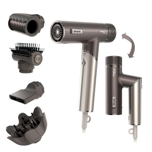 Uscator de par Shark SpeedStyle Pro FLEX, 4 accesorii, compact, Mokka-Silver
