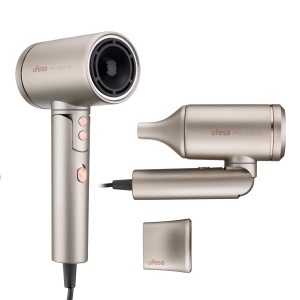 Uscator de par Ufesa Pro Ionic Go, motor digital 105.000 RPM, tehnologie Dual Heat Protect, ultra-silentios