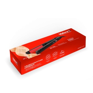 Valera, Swiss'X Frise 101.04, creponat si fier ondulat, dispozitiv ceramic profesional, varfuri termoizolante, buton de pornire/oprire, cablu de 3 m, 230degC, negru - Img 6