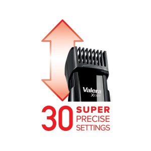 Valera, X-Cut 642.02, Aparat de tuns barba profesional, cu lame din otel inoxidabil de 32mm, 30 lungimi de taiere de la 0,5 la 15 mm, functionare fara fir sau cu sursa de alimentare, cablu USB inclus, 100-240 V, Swiss Made - Img 3
