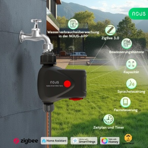 Vana de apa inteligenta NOUS ZigBee, control automat, IP66, 34 inch - Img 2