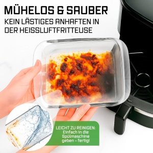 Vas de copt GOURMETmaxx din sticla, set 2 bucati, 800 ml, rezistent la temperaturi extreme - Img 6