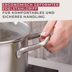 Vas de gatit Fackelmann 20 cm, inox, 3l, cu manere ergonomice - Img 8