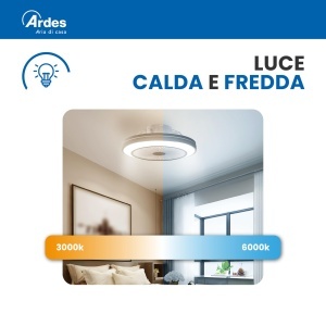 Ventilator de tavan ARDES AIRGLOW AR5PL50, 48 cm, motor DC 56 W, LED reglabil - Img 3