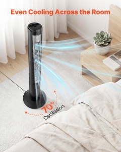 Ventilator de tavan VEVOR 60W, 107cm, 3 viteze, 4 moduri, negru - Img 5