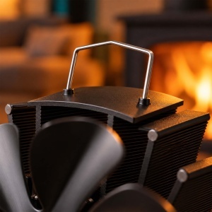 Ventilator pentru Camin Relaxdays HBT, 21.5x17x11cm, Negru, Eficient - Img 7