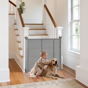 Vevor Babygitter SH20006BB-180CD Gri Mesh Einziehbar 180cm - Img 8