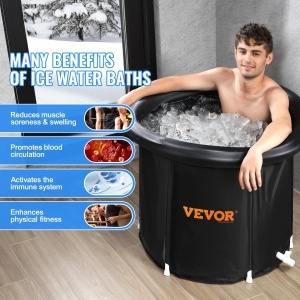 VEVOR Cada portabila pentru terapie cu apa rece 330L pliabila si rezistenta cu capac termic - Img 6