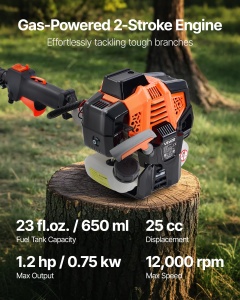 VEVOR Hochentaster 25ccm Telesopic Motor 2-Takt 362m 305cm - Img 3