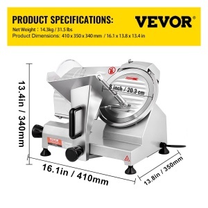 VEVOR JK-220A Feliator Electric de Carne 200W Lama Carbon 2032cm - Img 7