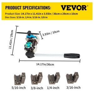 Vevor SAE475 Unelte pentru Flaring Conducte Metalice 45 Grade Compatibil Cu Tevi de Cupru si Aluminiu - Img 7