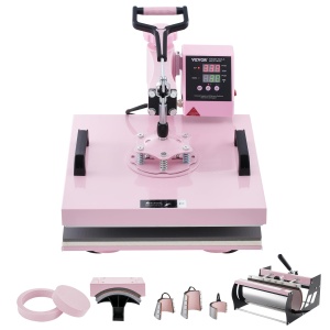 VEVOR SJY-H15151M Presa termica multifunctionala 8-in-1 roz 15x15 inch