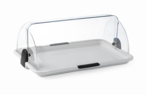 Vitrina Buffet HENDI, 465x315x195mm, alba, cu capac transparent - Img 3