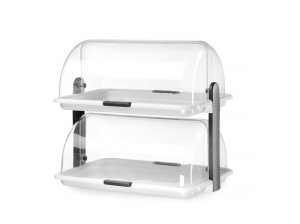 Vitrina Buffet HENDI, dubla, 475x325x(H) 415mm, alba, design italian - Img 2