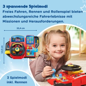 Volan Interactiv VTech Abenteuer cu LCD 2.4, 3 Moduri de Joaca, 23 Melodii - Img 6