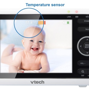 VTech Baby Monitor VM350 - Monitor video pentru bebelusi cu camera in miscare, 720p - Sunet clar, ecran color LCD si functie de vedere pe timp de noapte - cu interfon, cantece de leagan si sunete - Img 8