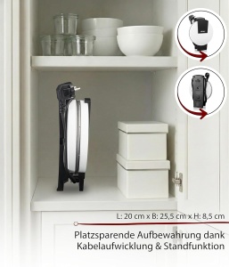 Waffeleisen Cloer 171, 16 cm, 930 W, Alb - Img 5
