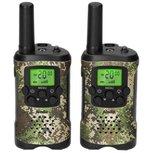 Walkie Talkie Alecto FR-115 - Set 2 bucati - Raza 7 km, 8 canale, Lanterna integrata