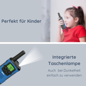 Walkie Talkie Alecto FR-115 - Set 2 Dispozitive, 7 km, 8 Canale, AlbastruNegru - Img 3
