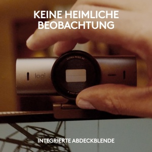 Webcam Logitech MX Brio Ultra HD 4K, 30 FPS, Culoare Gri Deschis - Img 9