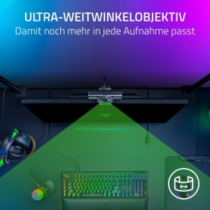 Webcam Razer Kiyo V2, 4K 30FPS, HDR, Ultra-Weitwinkel, Negru - Img 7