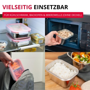 Westmark Lunchbox 23672270 1000 ml Argintiu Sigilata si Rezistenta la Temperaturi Extreme - Img 4
