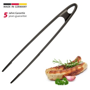 Westmark Pensete pentru prajit si servire clesti pentru gratar foarte rezistente la caldura pana la 270degC plastic lungime 29 cm delicat-plus negru 1 - Img 2