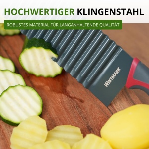 Westmark Wellenmesser 14582270 Negru-Rosu Lama Antiaderenta pentru Taieturi Decorative - Img 9