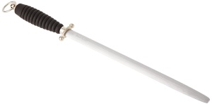 Wetzstahl ZWILLING 30 cm, Verchromat, Maner din Plastic, Negru