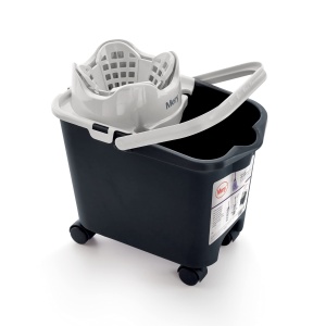 Wischeimer cu roti Mery, 14L, gri, cu abtropire automata